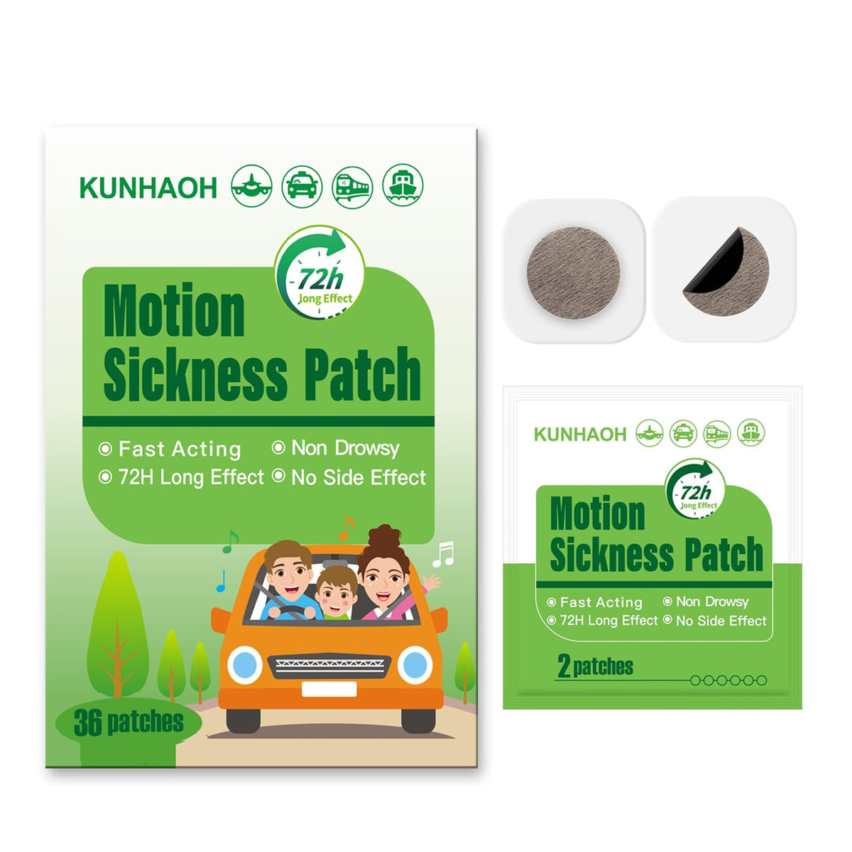 KUNHAOH pansement anti-nausée application ombilicale pour trajets sereins