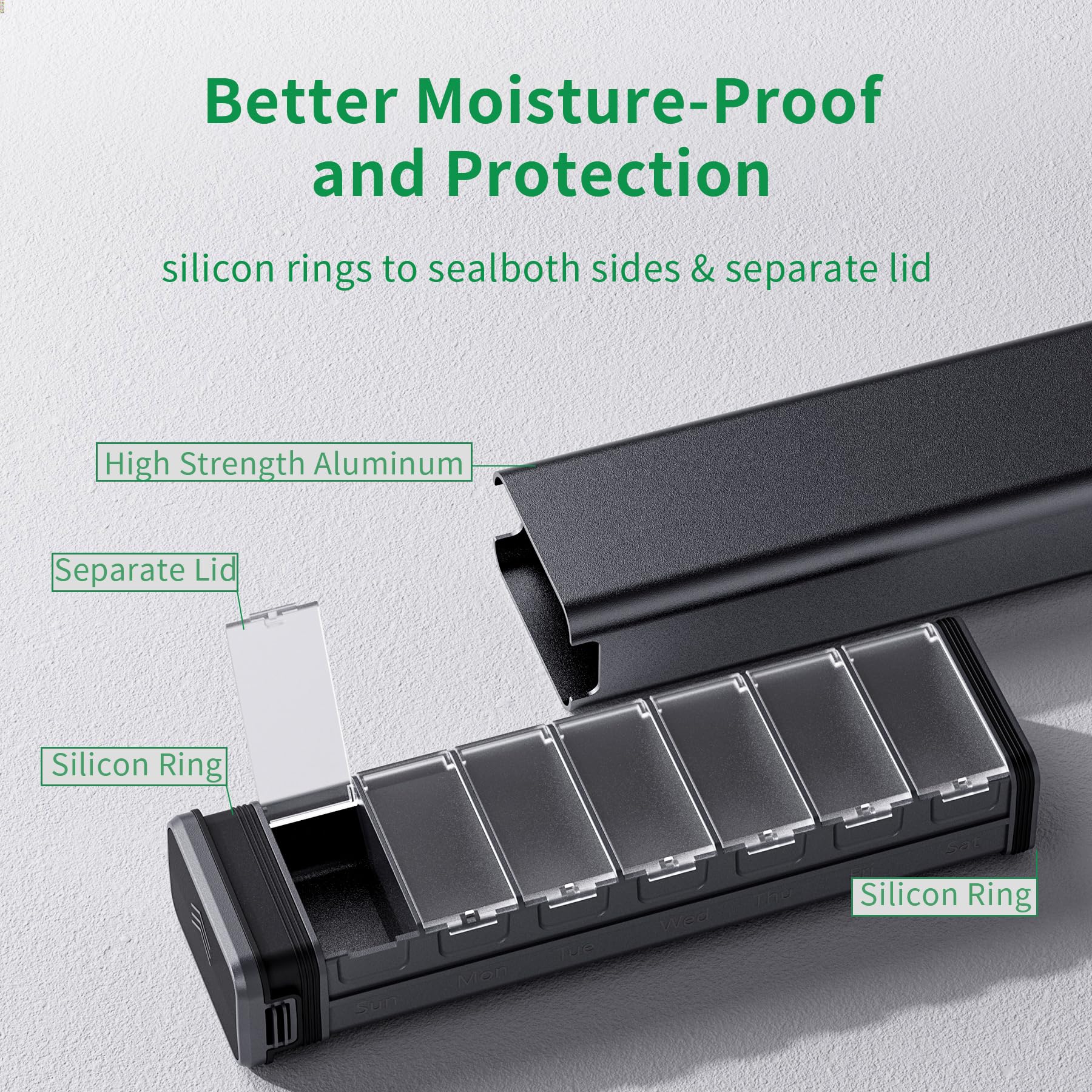 Kursoaya anneaux silicone – sécurité anti-ouverture en déplacement.