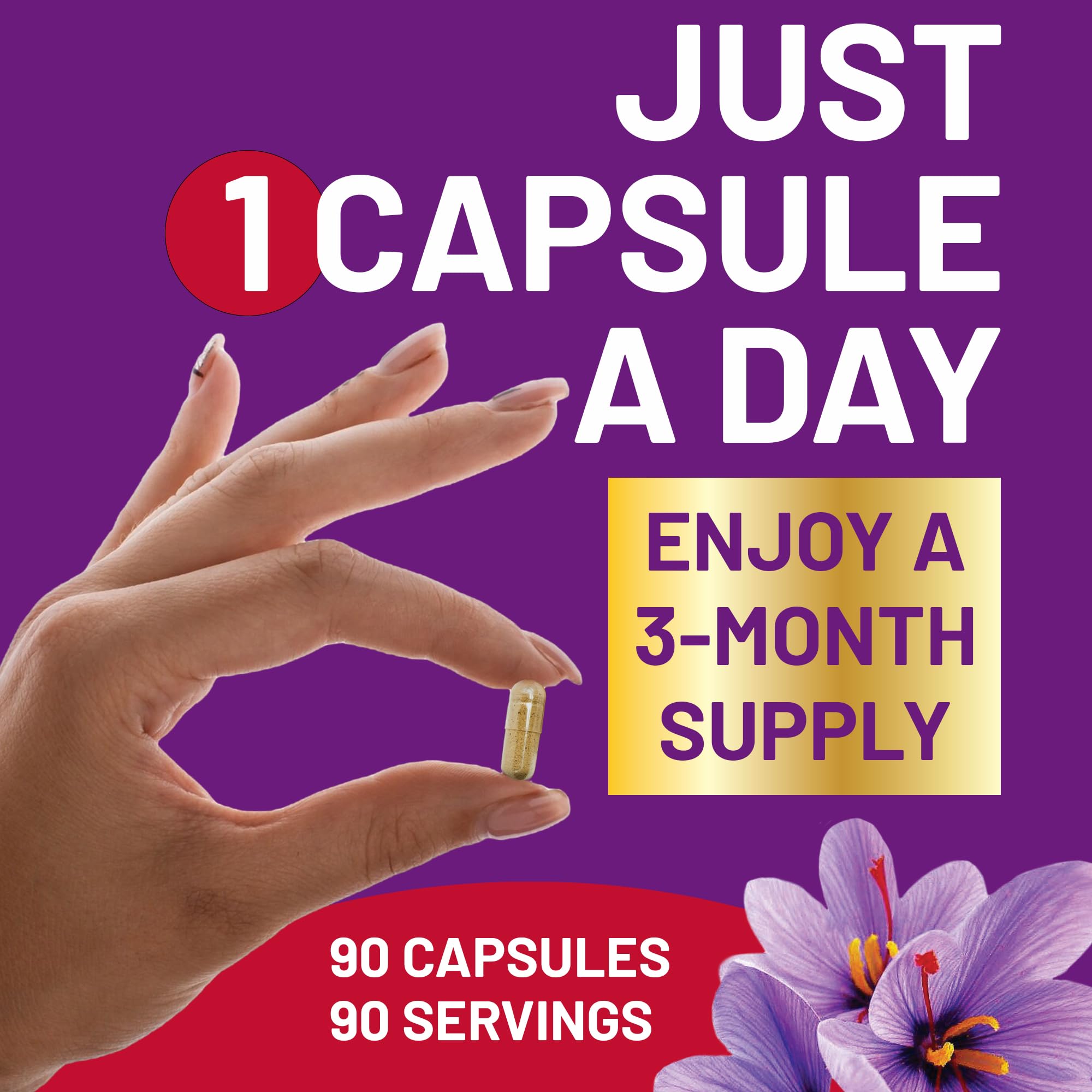 Kwala Nutrition Safran – boîte de 90 capsules prête pour un plan sur 3 mois.