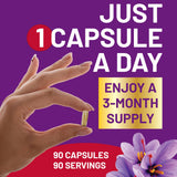 Kwala Nutrition Safran – boîte de 90 capsules prête pour un plan sur 3 mois.