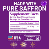 Kwala Nutrition Safran – étiquette claire affichant les informations de qualité et traçabilité.