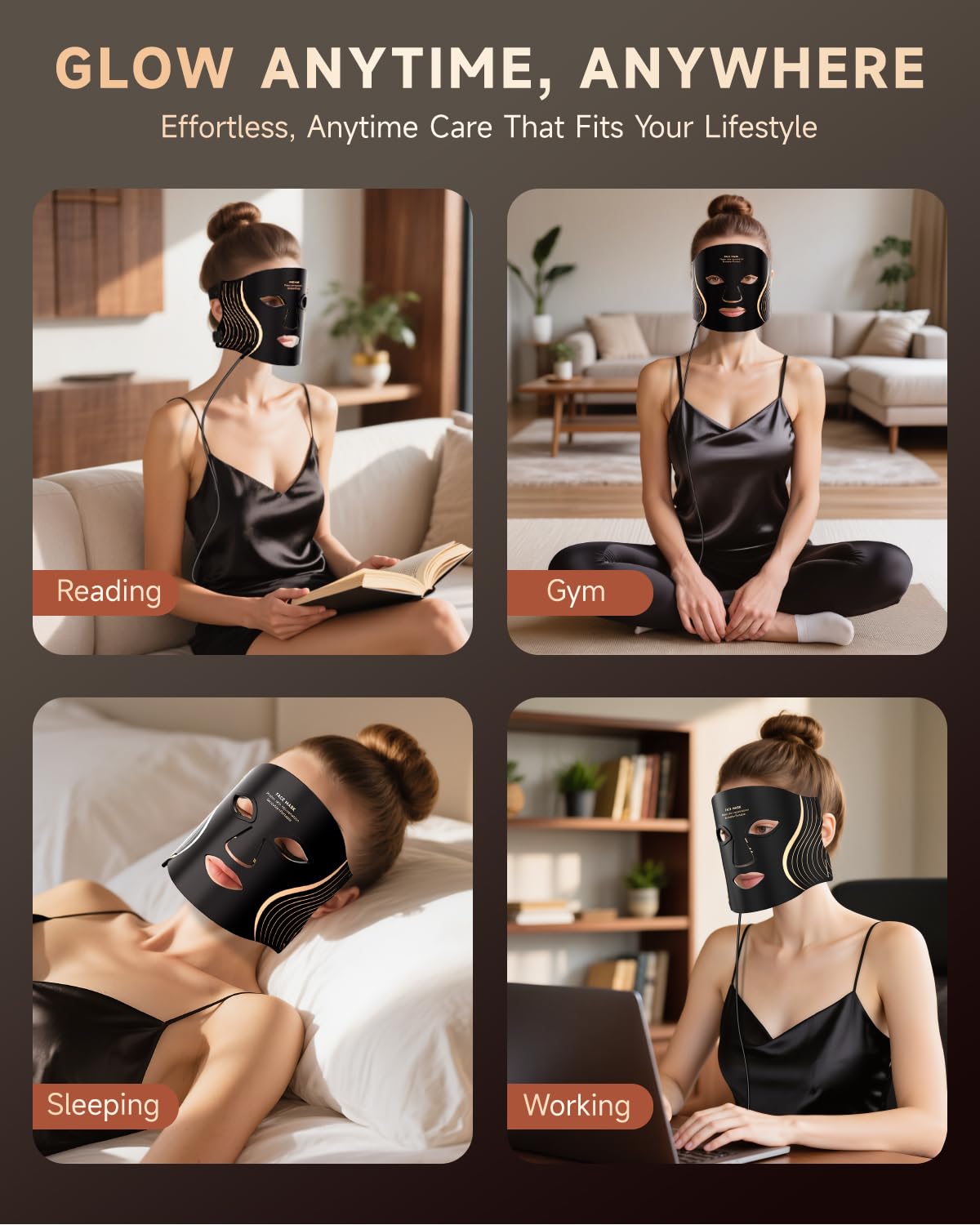 KYDJ masque avec bouclier pour les yeux, protection lumineuse.