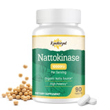 Kynderynl nattokinase, bouteille montrant le dosage élevé pour la circulation et le bien-être.