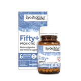 Kyo-Dophilus Fifty Plus: bouteille de capsules pratique pour un soutien quotidien potentiel à la digestion.