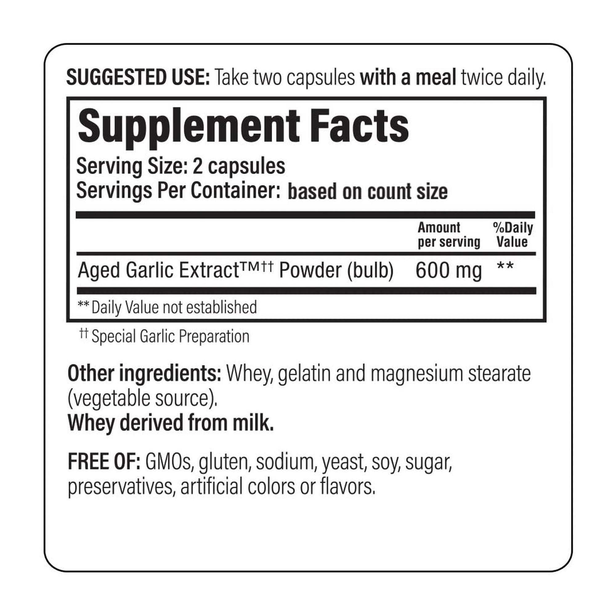 Kyolic bouteille avec emballage biologique, sans odeur et facile à intégrer.