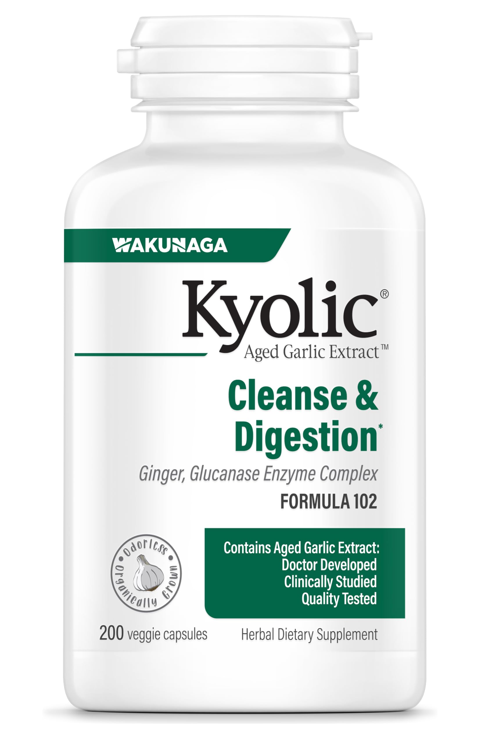 Kyolic Extrait d Ail Vieilli – bouteille, utilisation quotidienne douce et pratique.
