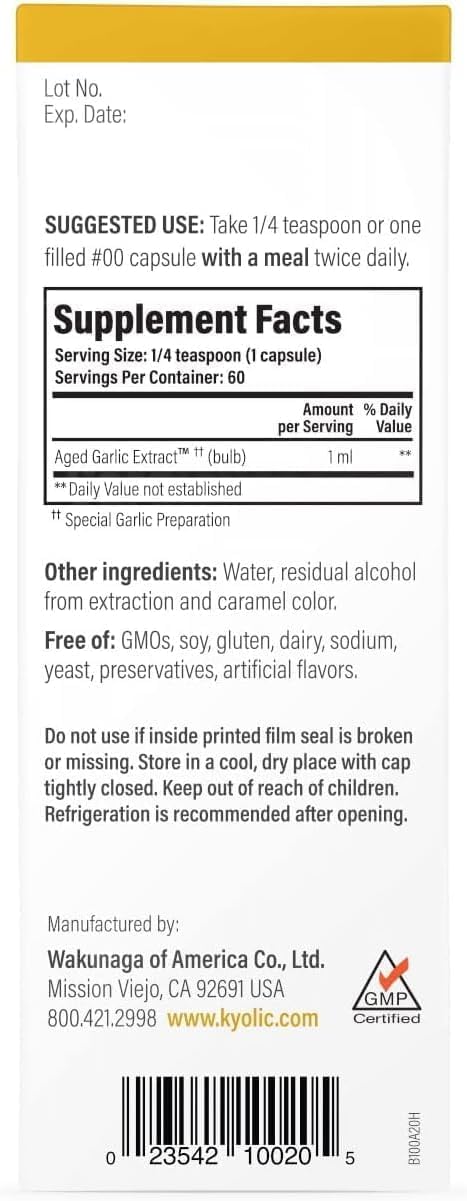 Kyolic extrait ail age – capsules à prendre, solution pratique au quotidien.