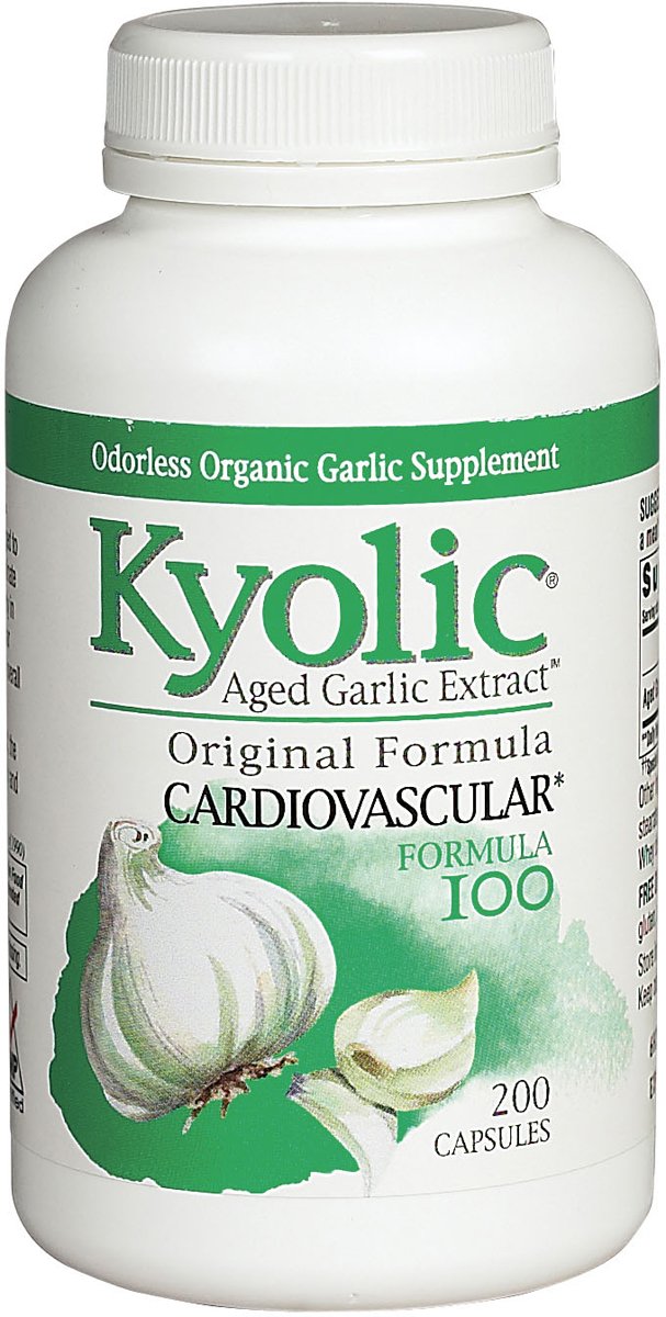 Kyolic Extrait d’Ail Vieilli, capsules faciles à avaler, soutien cardio-vasculaire potentiel.