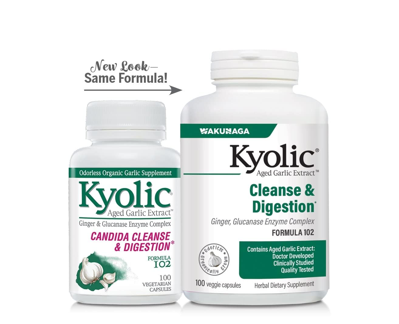 Ingrédients biologiques et non‑OGM dans Kyolic Formule 102.