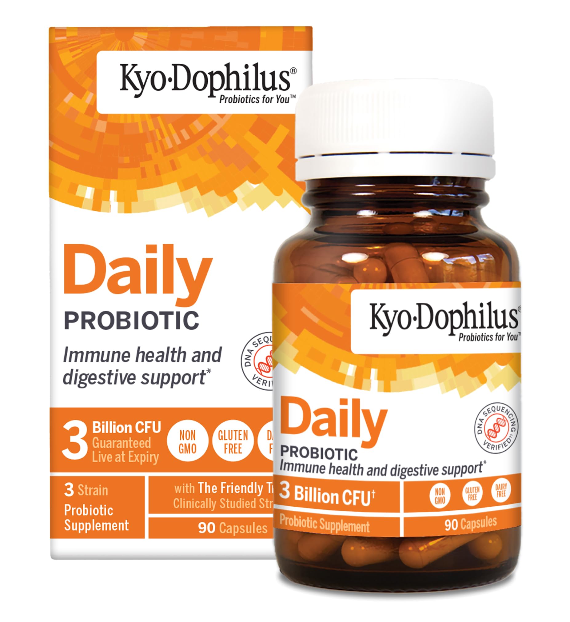Kyolic Kyo-Dophilus: bouteille de capsules pour le soutien digestif potentiel.