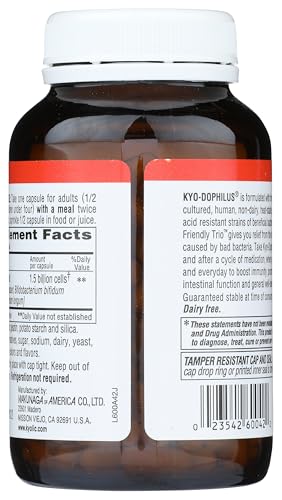 Kyolic Kyo-Dophilus capsules, prise facile, routine quotidienne pratique.