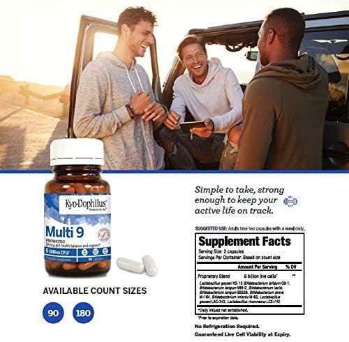 Kyolic Kyo-Dophilus Multi 9 – Présentation produit et gélules faciles à prendre.