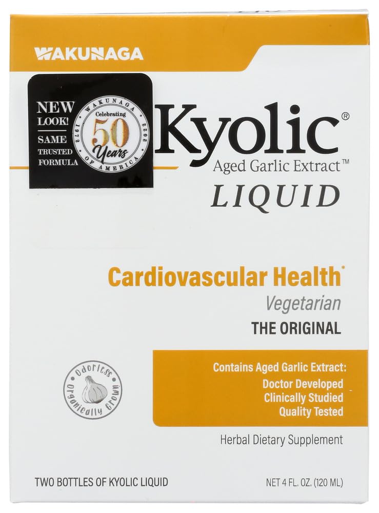 Kyolic Liquide Naturel flacon 4 oz (118 ml), soutien potentiel à la circulation et au système immunitaire