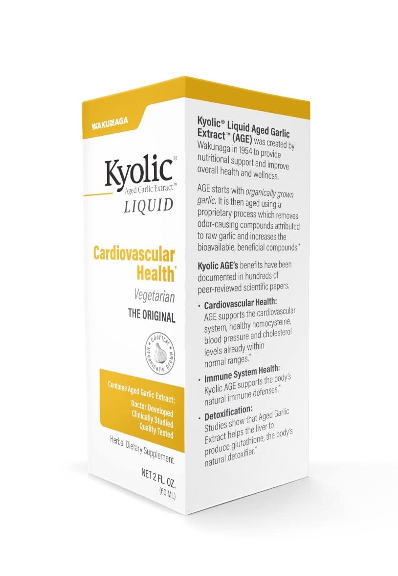 Kyolic Extrait ail agee: utilisation recommandée deux fois par jour avec les repas.