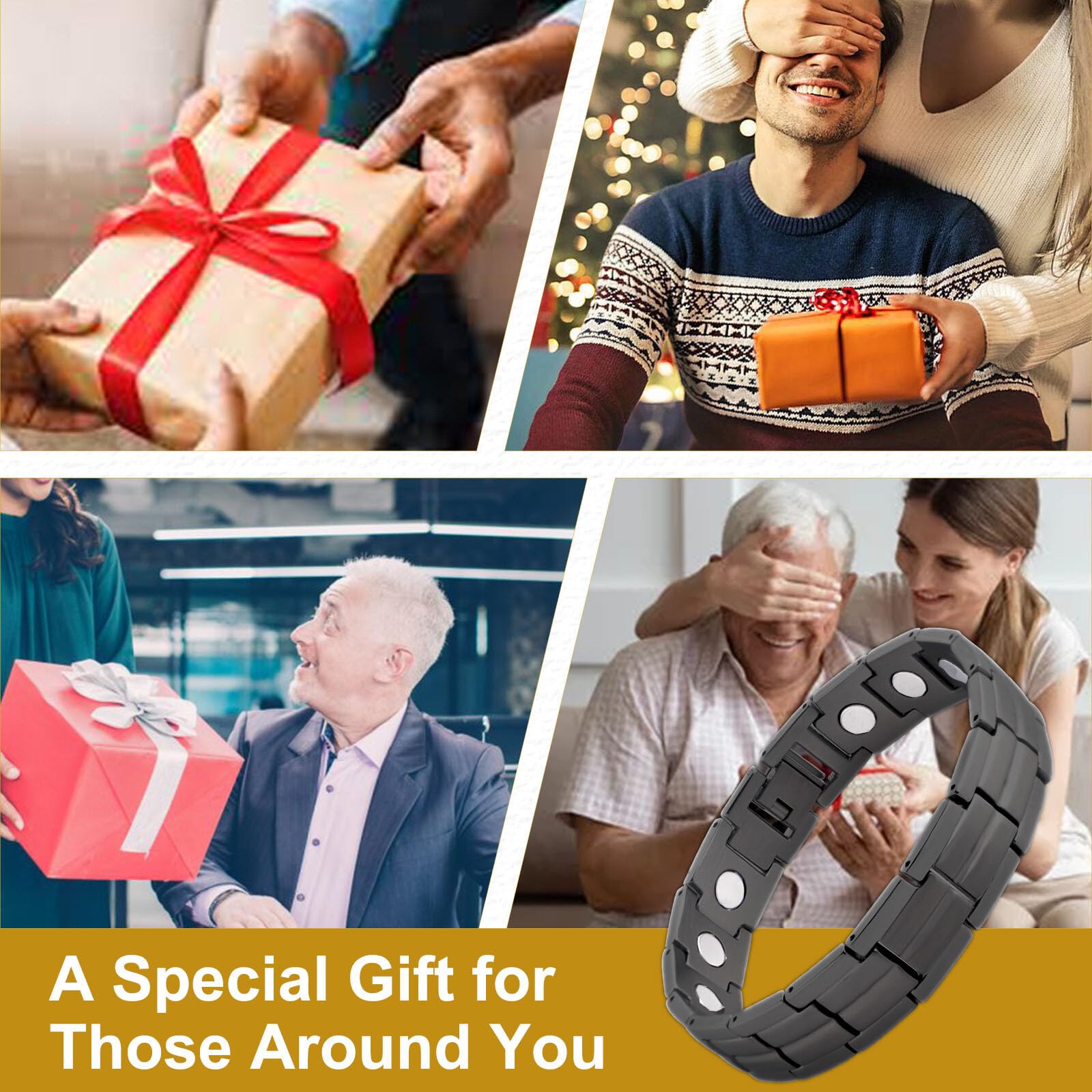 Emballage cadeau soigné pour KYOSI bracelet magnétique en titane.