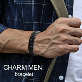 KYOSI bracelet noir pour homme, style masculin pour toutes les occasions.