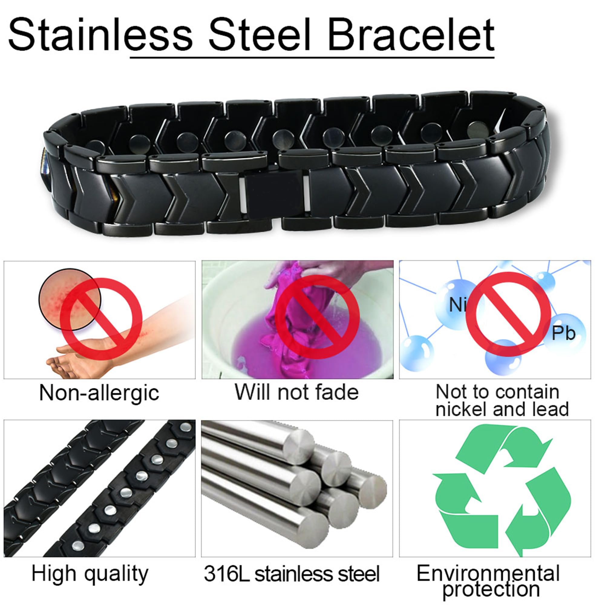 KYOSI bracelet magnétique avec ajustement personnalisé et confort.