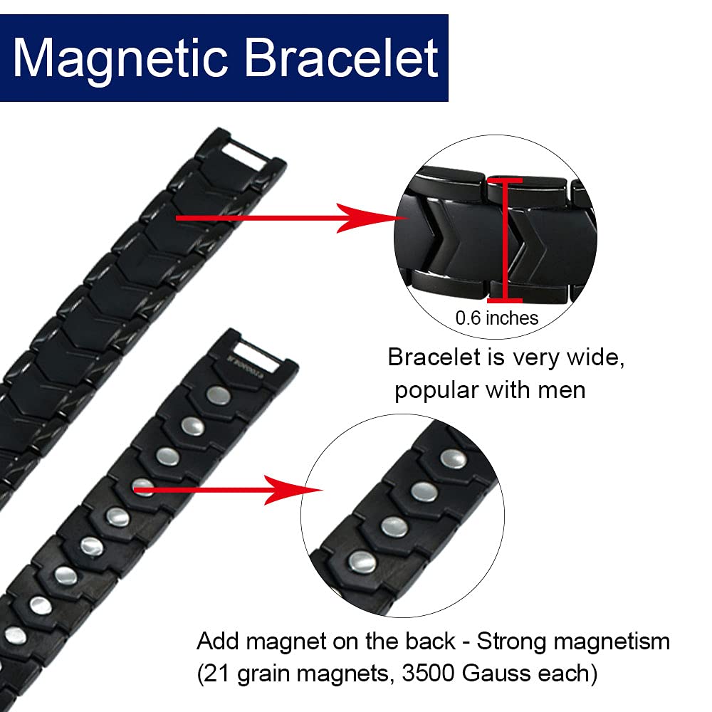 KYOSI emballage cadeau prêt à offrir, bracelet magnétique réfléchi.