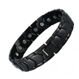 KYOSI bracelet magnétique pour homme noir, port quotidien élégant.