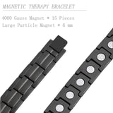KYOSI bracelet titane noir, design classique et léger sur le poignet.