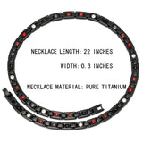 KYOSI collier titane léger sans allergie, noir élégant pour usage quotidien.