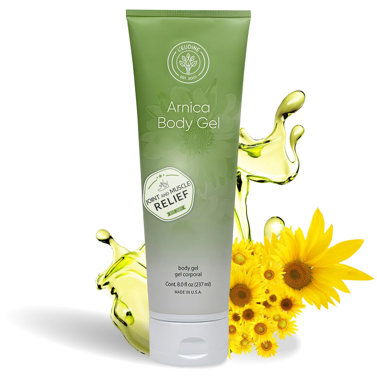 Gel Arnica L’EUDINE en bouteille, pratique pour un usage ciblé et naturel.