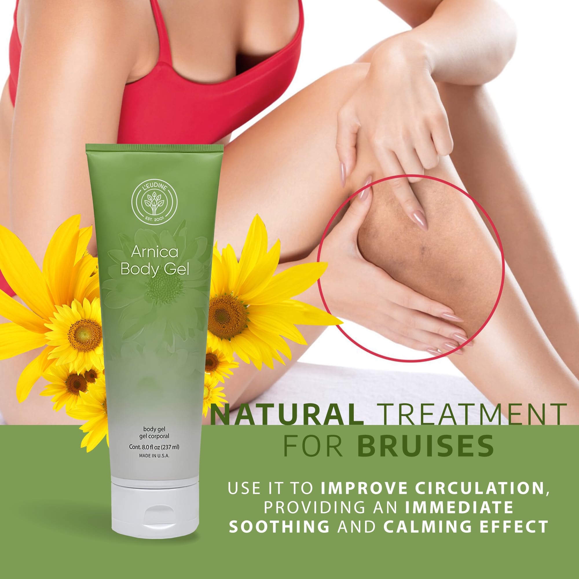 Avec L’EUDINE Gel Arnica dans le sac de sport pour un soulagement discret.