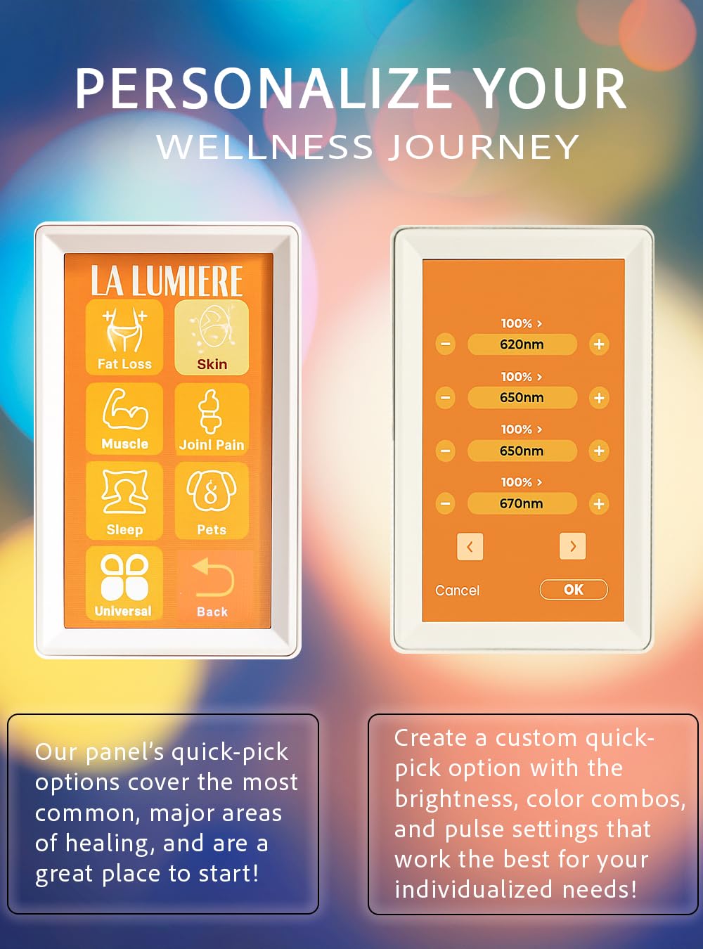 La Lumiere Therapy panneau articulations, confort quotidien et mobilité améliorés.