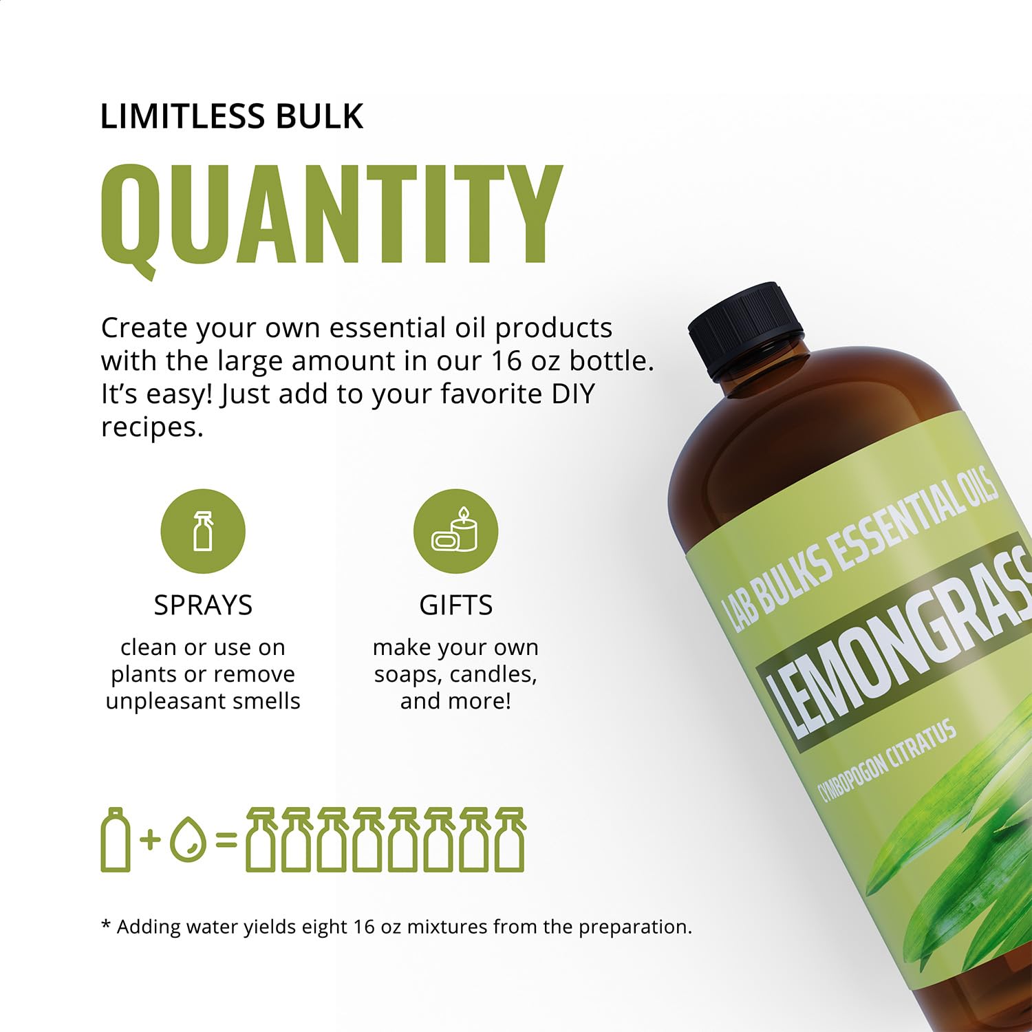 Brume d intérieur citronnelle Lab Bulks pour senteur naturelle
