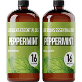 LAB BULKS ESSENTIAL OIL menthe poivrée — bouteille 16onces prête à diffuser une fragrance rafraîchissante.
