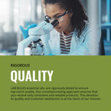 Emballage américain LAB BULKS ESSENTIAL OIL, produit de qualité prêt à l'emploi.