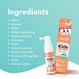 LAB52 Kids Oral Spray – emballage compact et pratique pour voyager.