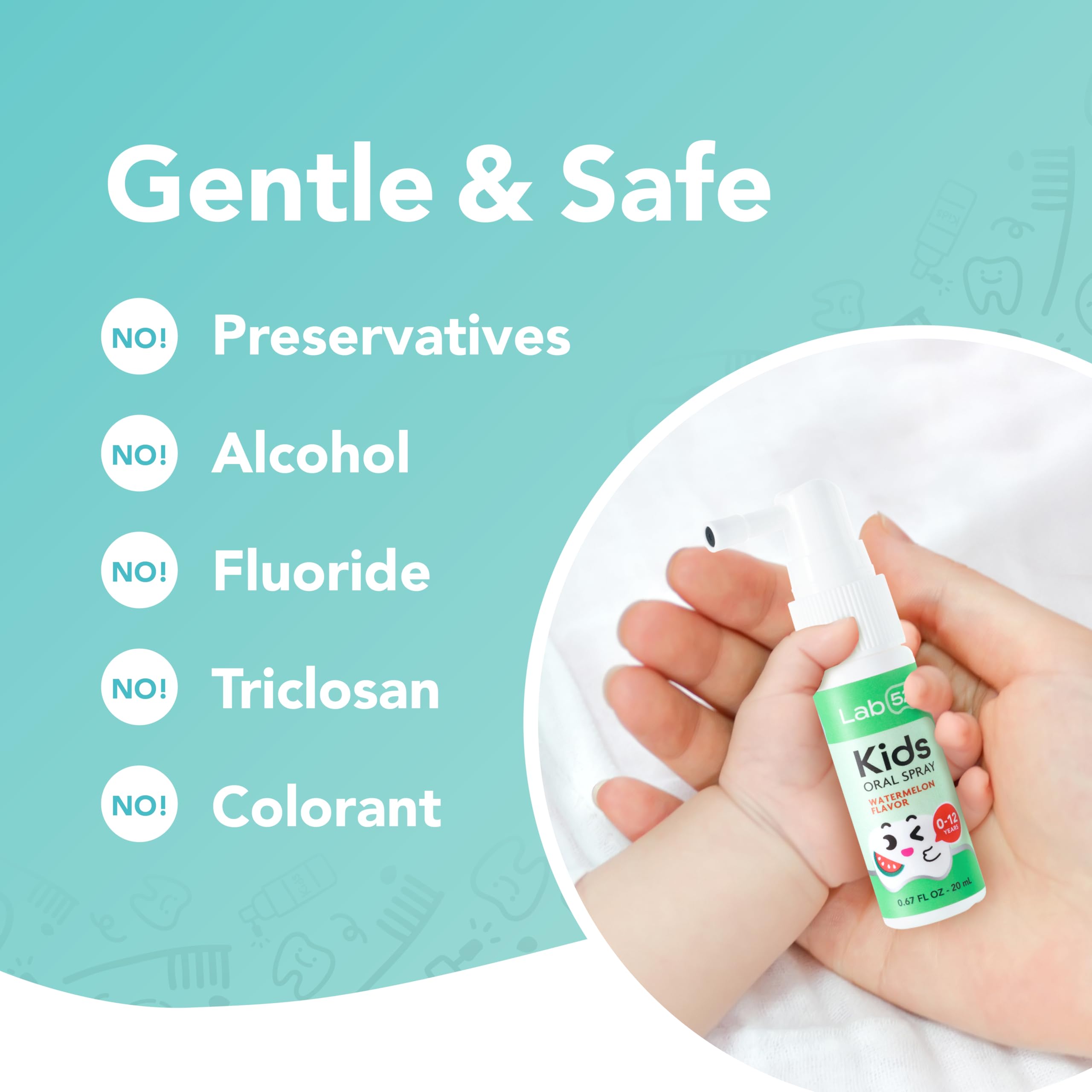 LAB52 Kids Oral Spray – sante-dents : soutien quotidien pour les dents en croissance.