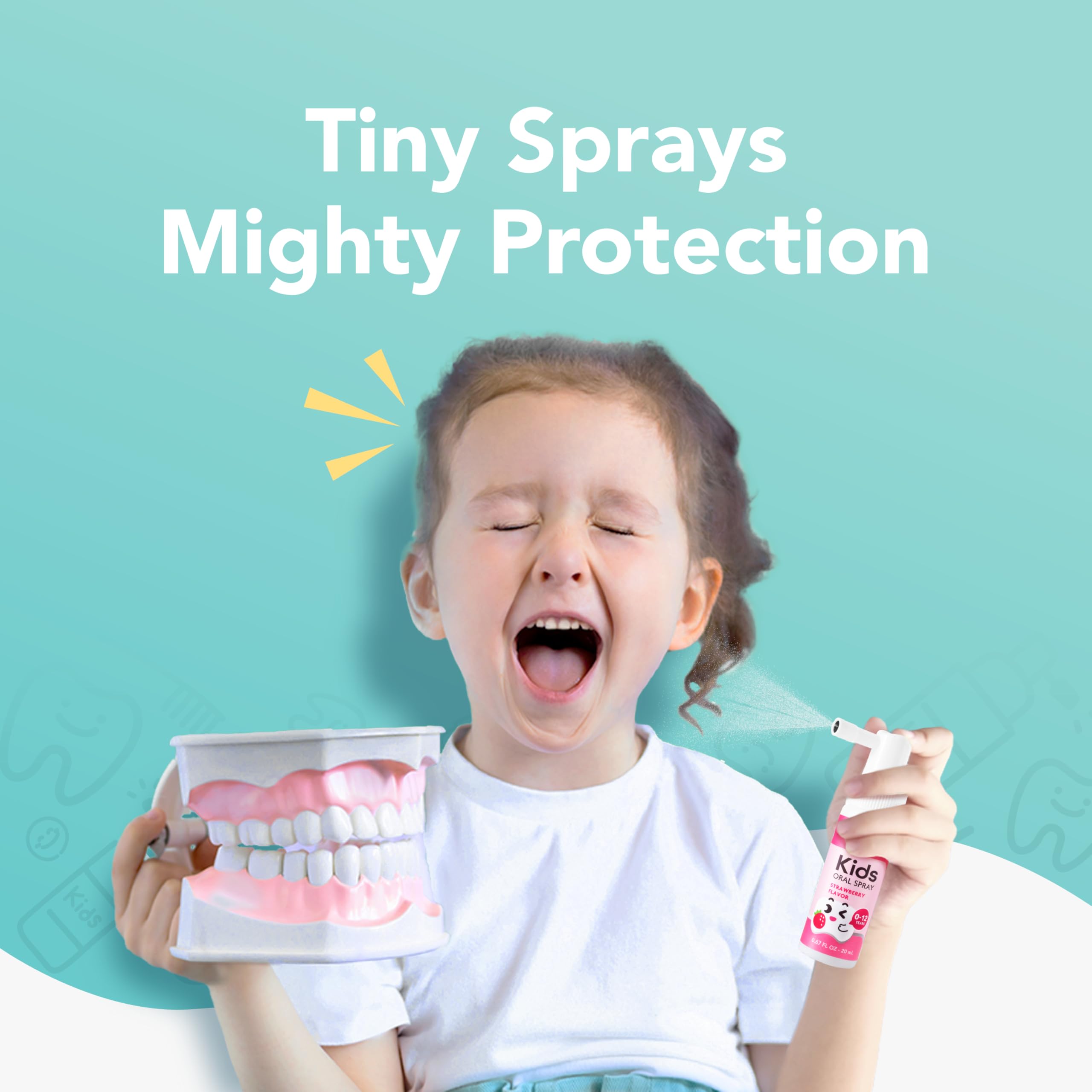 LAB52 Kids Oral Spray — saveur fraise pour encourager le brossage.