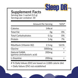 Boîte Sleep DR ouverte, poudre fine prête à mélanger.