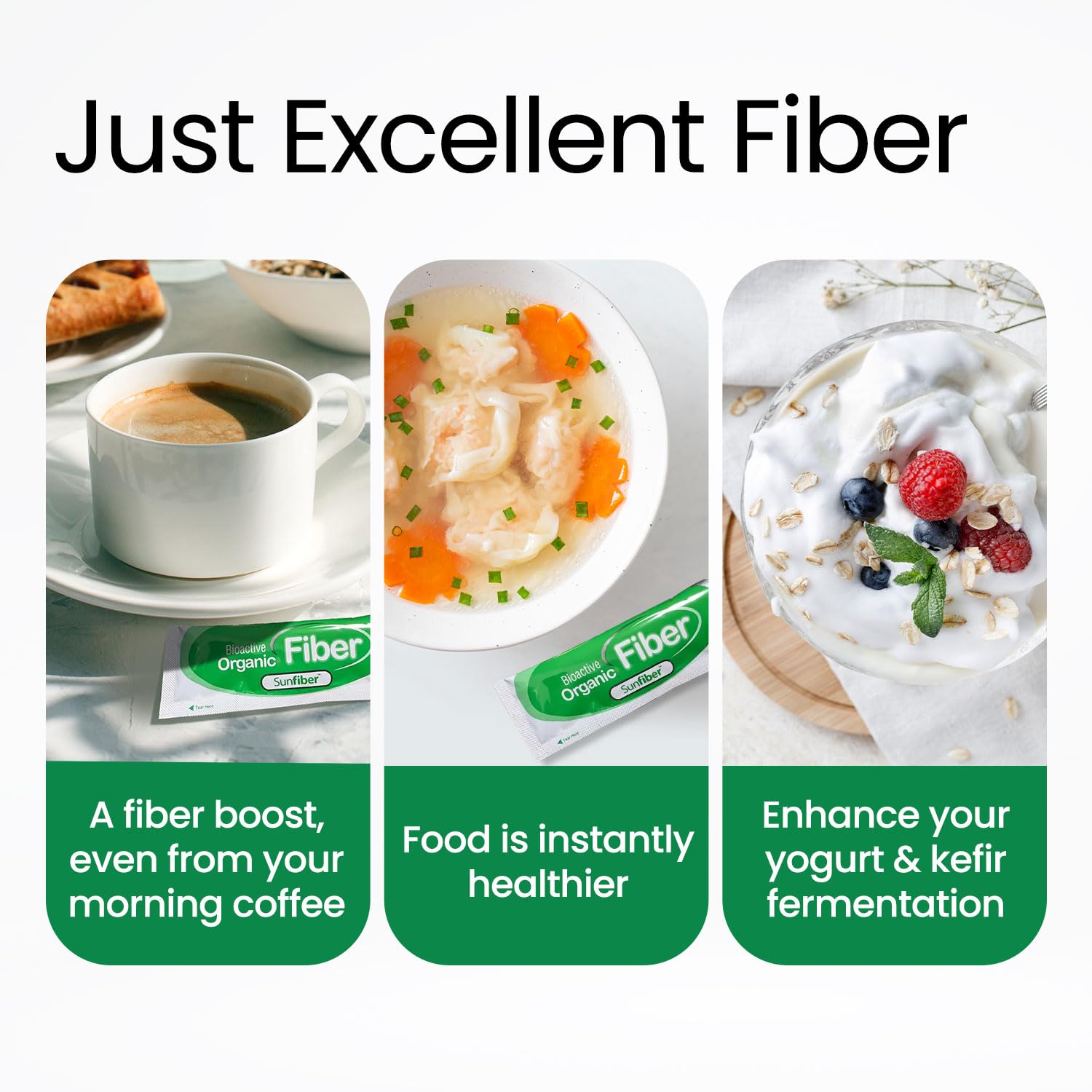 LABO Nutrition Sunfiber Bioactive Fiber – emballage de 30 sachets pour voyager.