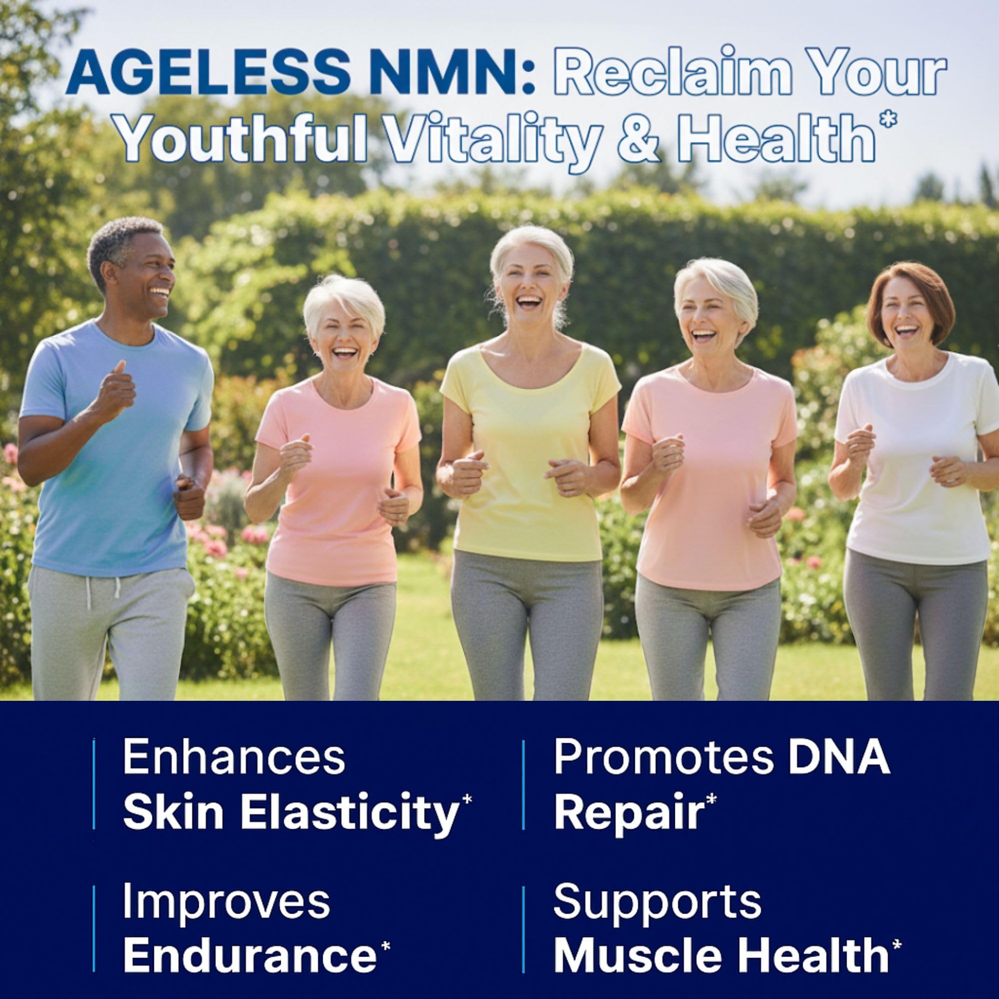 Gros plan sur les capsules NMN Ageless Foundation: dosage clair
