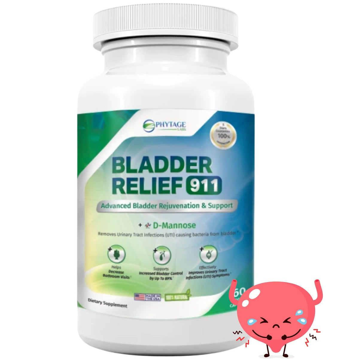 Laboratoires Phytage Relief Vessie 911 - bouteille, soutien urinaire potentiel au quotidien.
