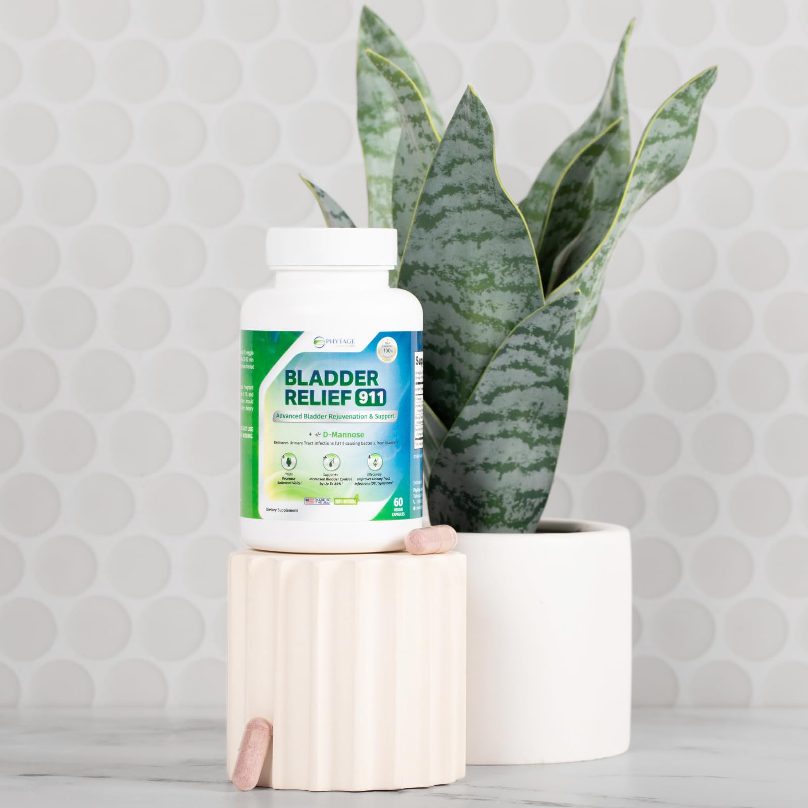 Laboratoires Phytage Relief Vessie 911 - étiquette, informations produit claires.