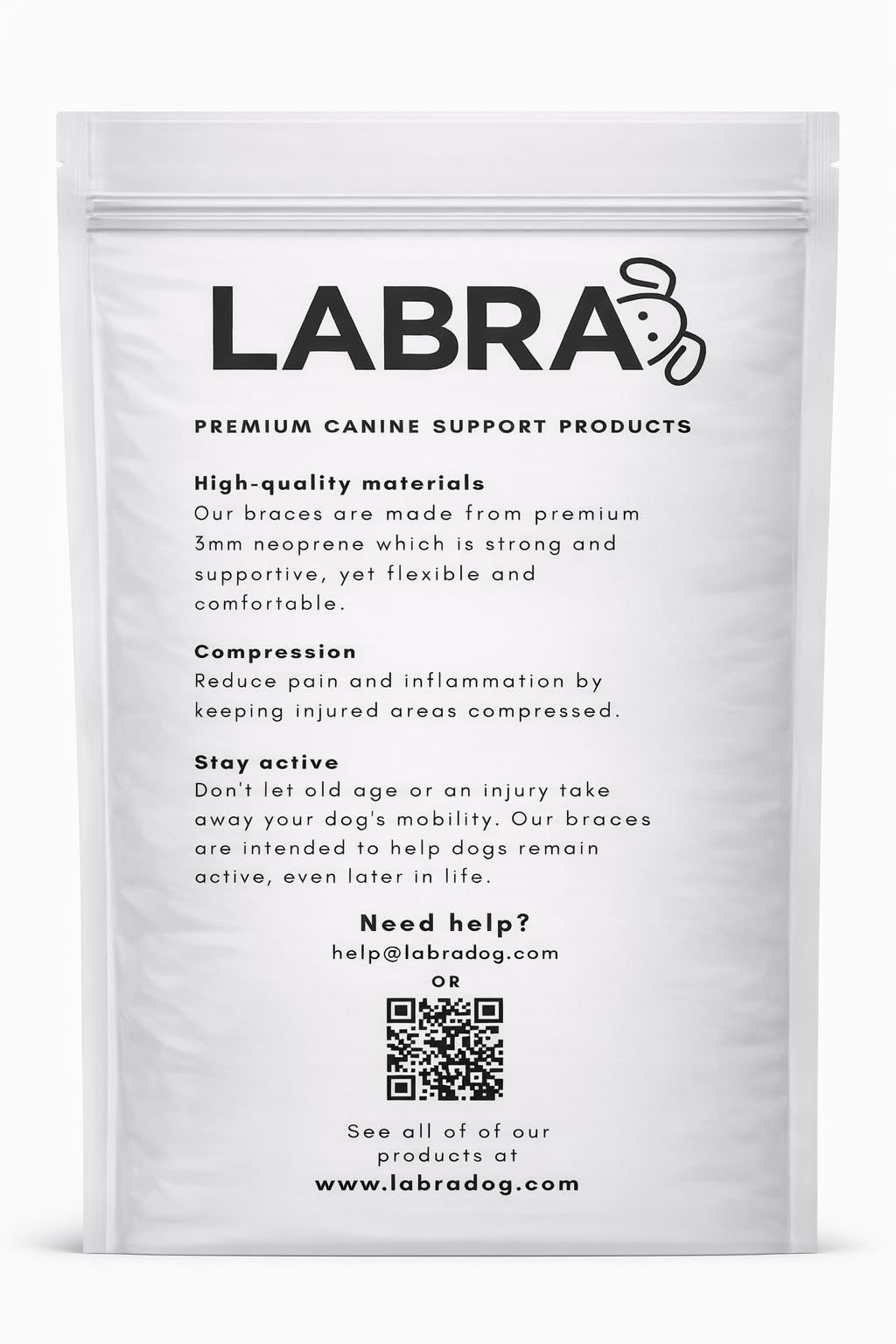Labra Dog confort et mobilité: soutien possible pour chiens actifs.