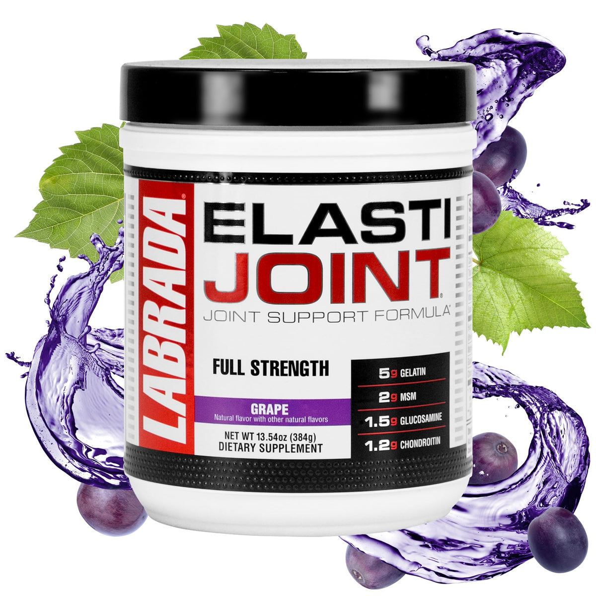 Labrada Elastijoint flacon raisin soutient les articulations au quotidien.