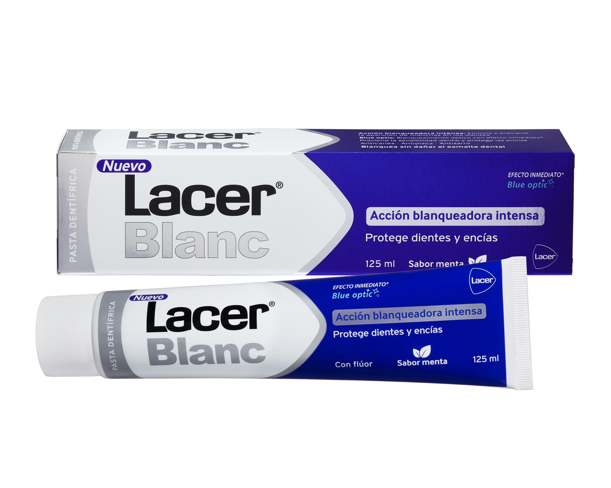 Utilisation quotidienne avec Lacer Blanc Plus pour une haleine fraîche après chaque brossage.