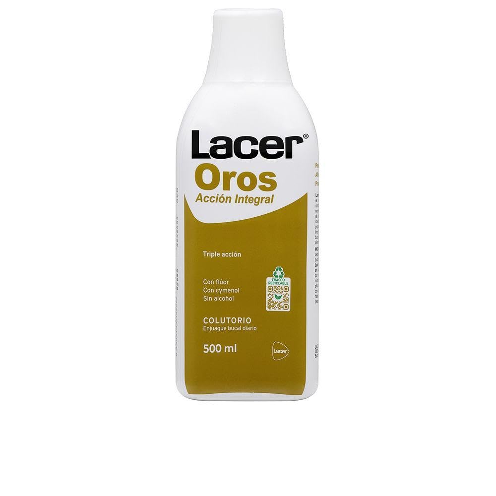 Lacer Gold 500ml – bouteille de rince-bouche pour une fraîcheur durable.