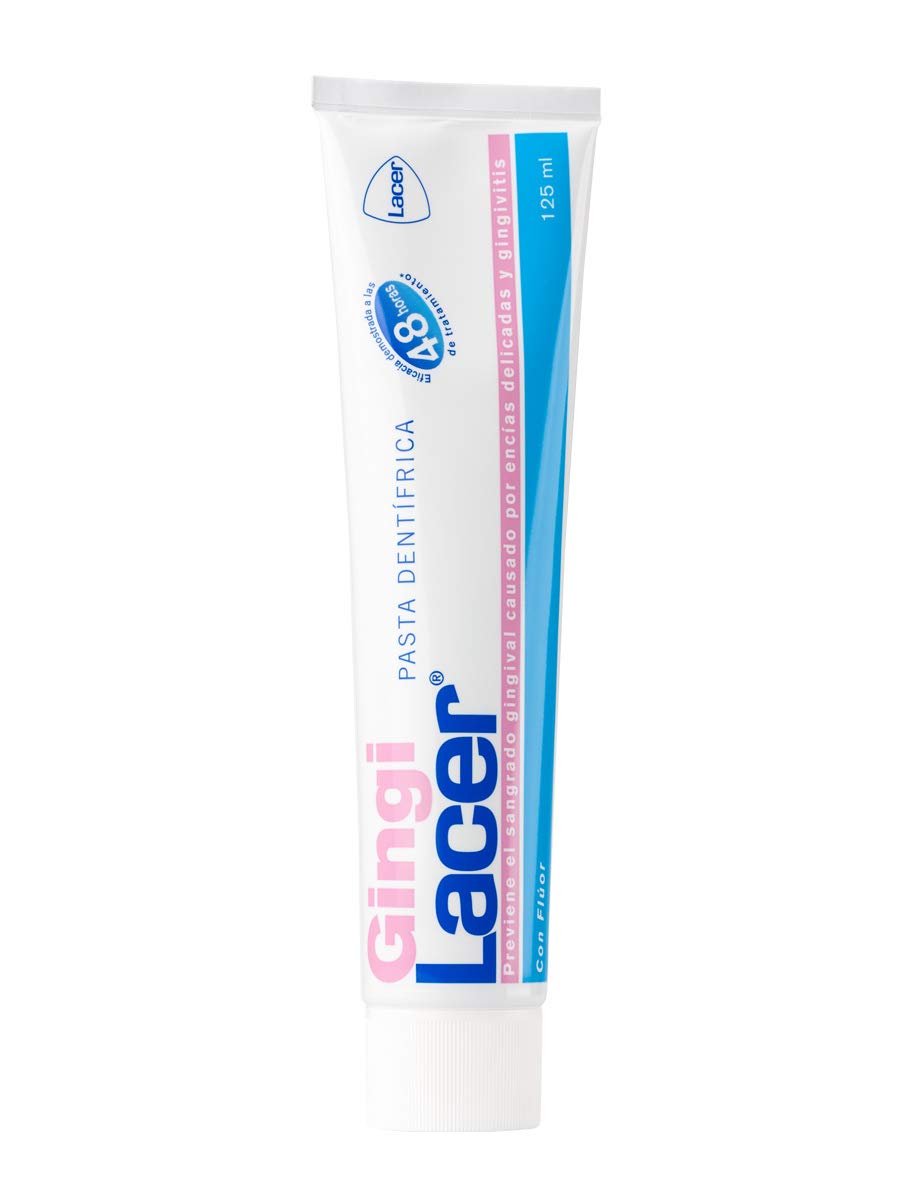 Lacer Gingi Paste Dentaire 125 ml, flacon, réduit l'inflammation gingivale et apaise les gencives
