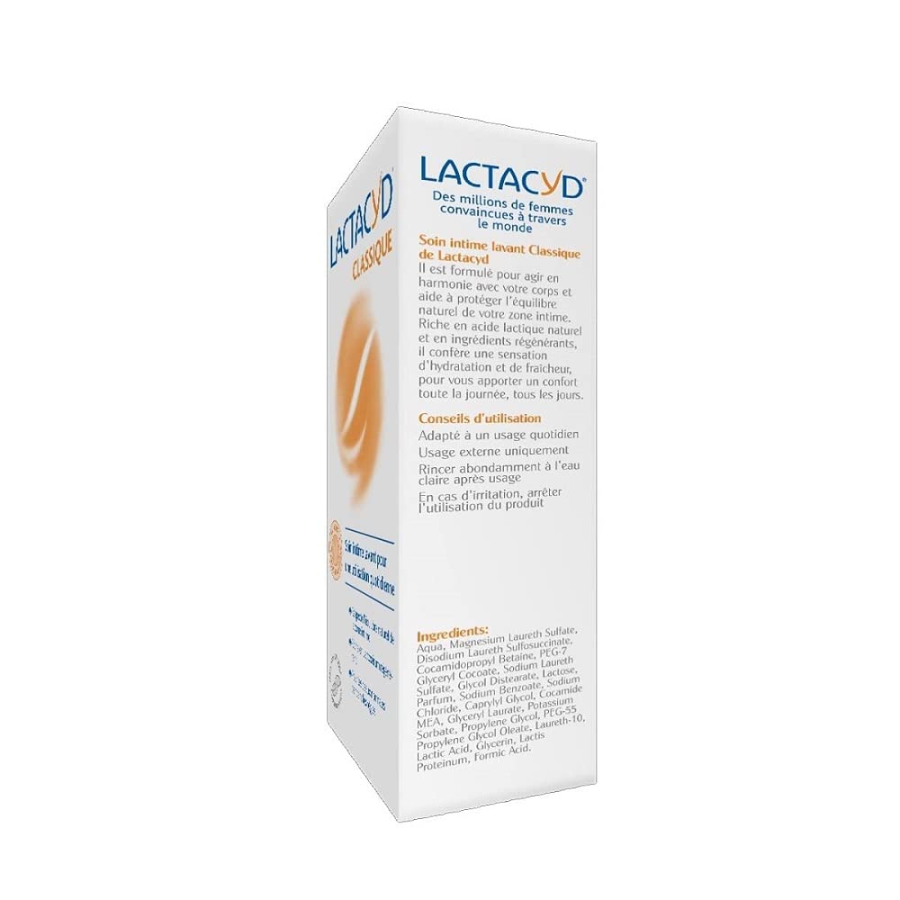 Emballage pratique Lactacyd Gel Intime Doux 400 ml pour usage quotidien.