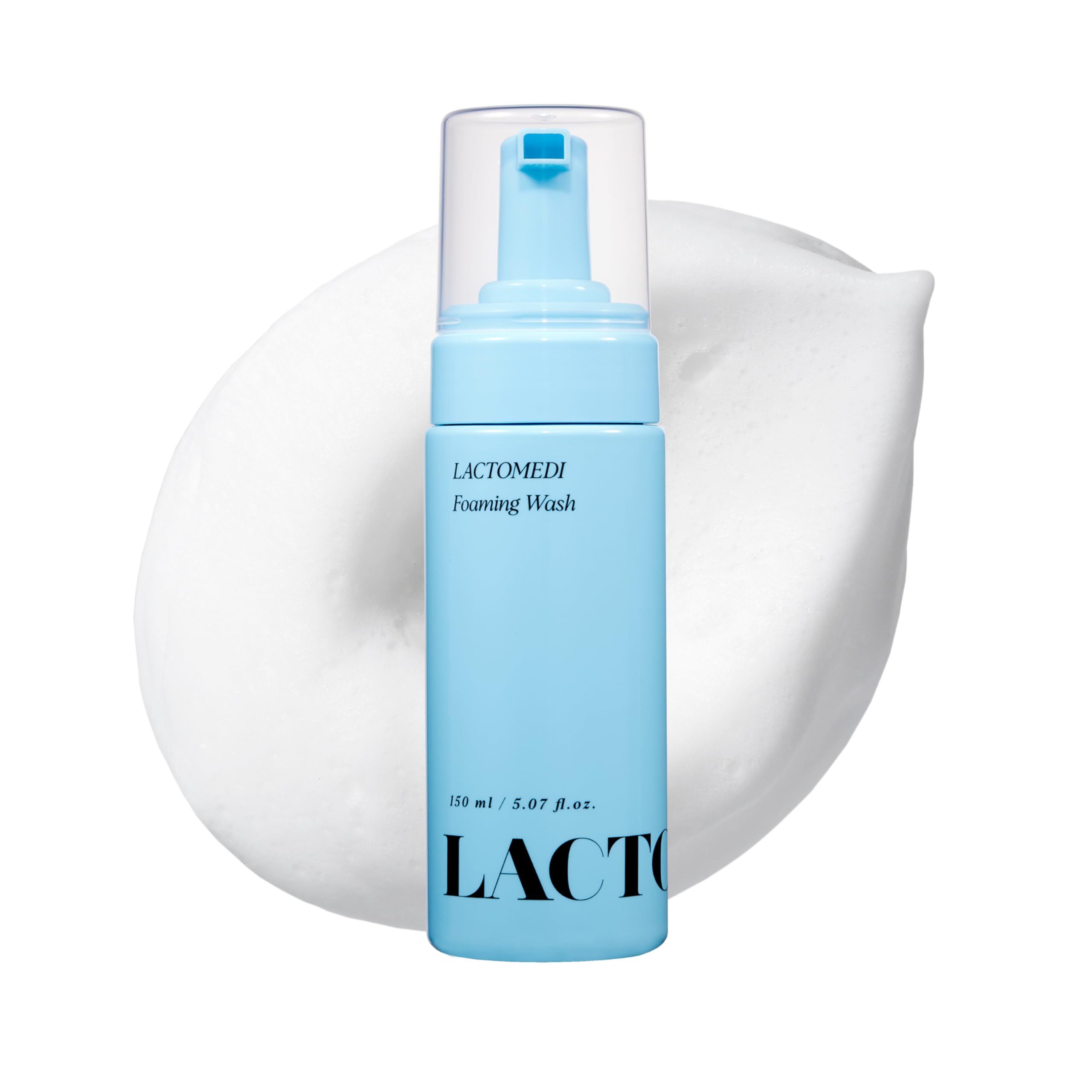 LACTOMEDI mousse intime en pompe, douceur et confort quotidien.
