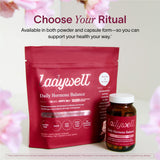 Ladywell ingrédients naturels – chasteberry et safran pour le bien-être féminin.