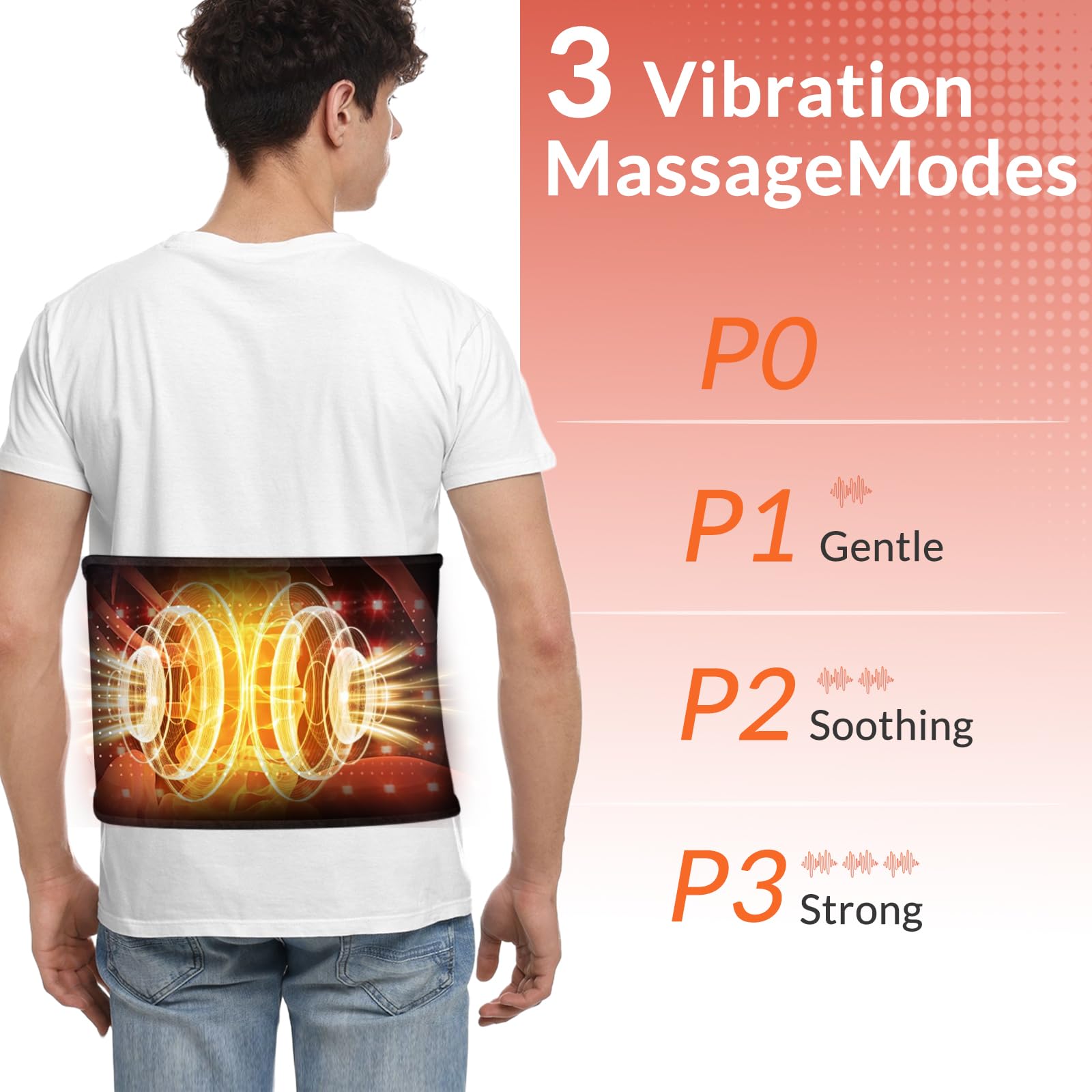 Bande LAFCARE avec massage par vibration à 3 niveaux