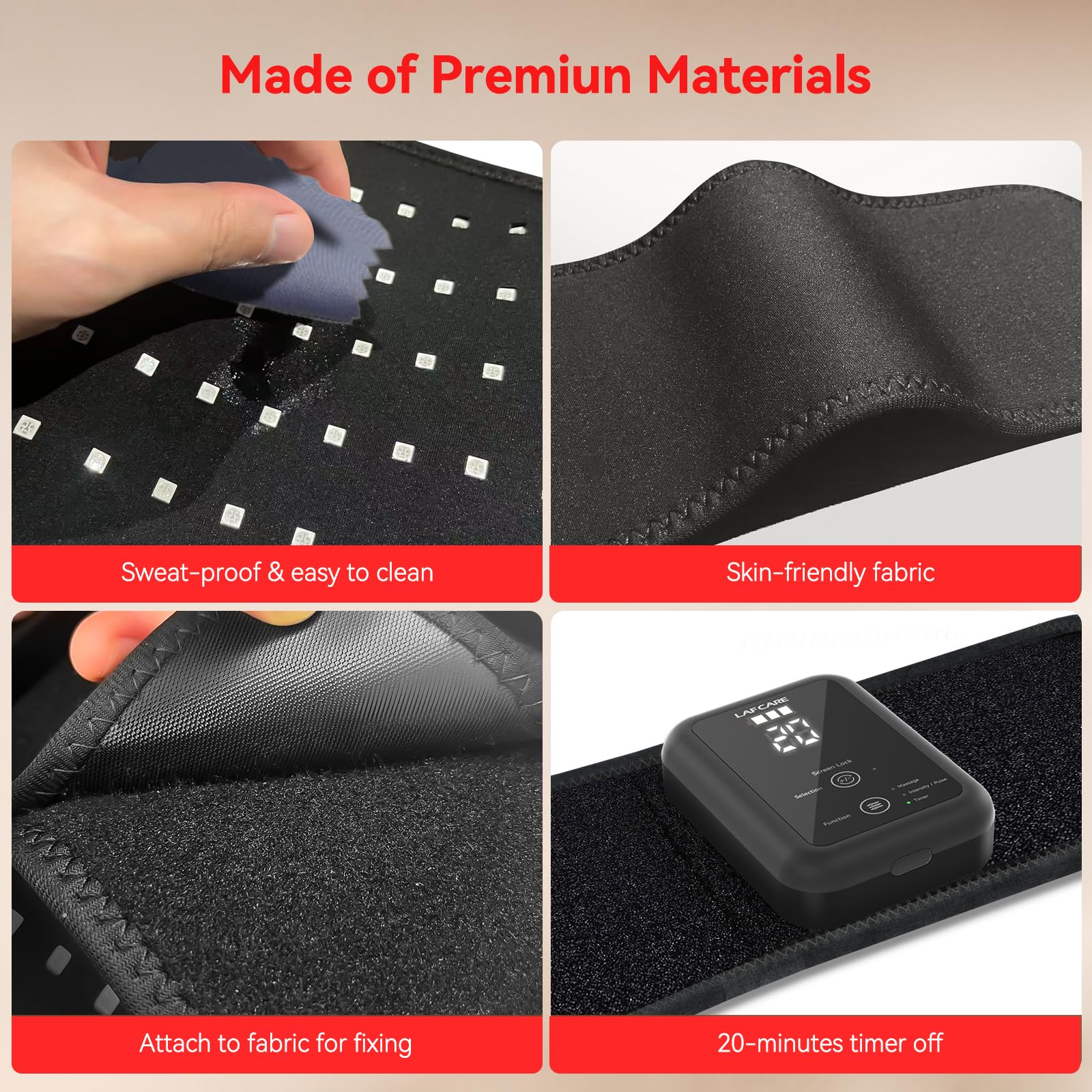 LAFCARE Ceinture lumière rouge, idéal comme cadeau bien-être.