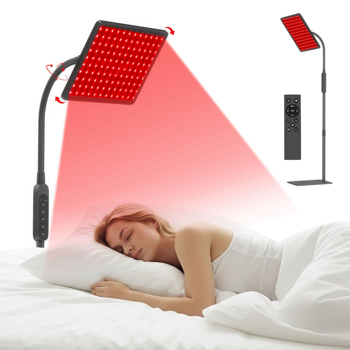 Lampe LAFCARE visage: lumière rouge 660nm pour éclairer la peau et favoriser l'éclat.